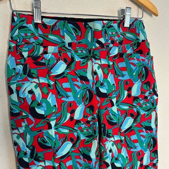 Soft Surroundings Superla Stretch Pull-On Kalea Straight Leg Crop Pants Colorful - Picture 2 of 6